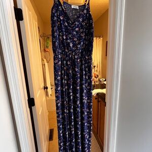 KAILEIGH Marie Knit Maxi Dress 2X NavY